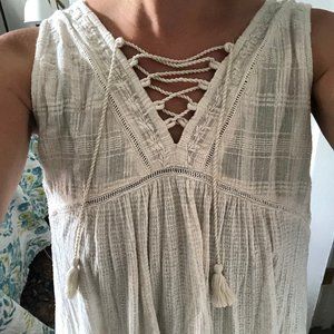Lucky Brand  Off-White Boho Summer Top